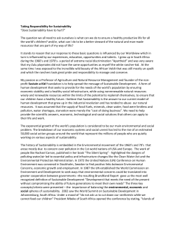 Taking Responsibility for Sustainability