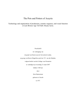 The Pots and Potters of Assyria
