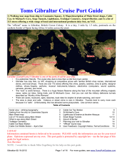 Toms Gibraltar Cruise Port Guide