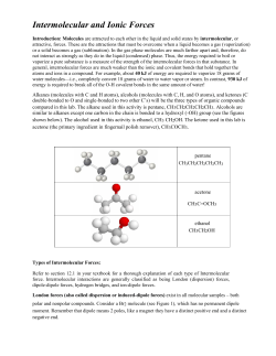 Intermolecular and Ionic Forces