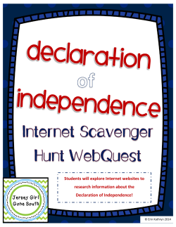 Declaration of Independence Webquest