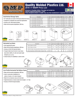 2016-17 MSRP Price List - Quality Molded Plastics Ltd.