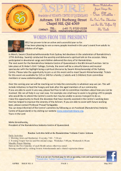 Newsletter ASPIRE May 2012