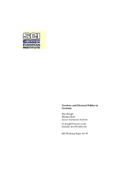 Territory and Electoral Politics in Germany