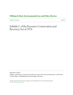Subtitle C of the Resource Conservation and Recovery Act of 1976