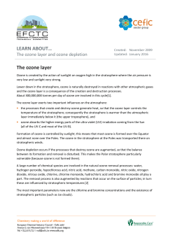 LEARN ABOUT&hellip; The ozone layer