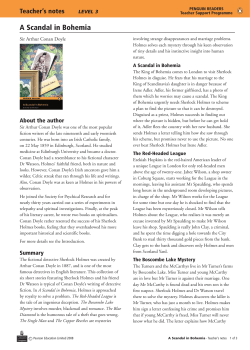 Teacher`s Notes - Penguin Readers Level 3: A Scandal in Bohemia