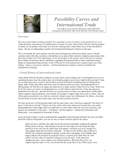 Possibility Curves and International Trade