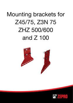 Mounting brackets for Z45/75, Z3N 75 ZHZ 500/600 and Z 100
