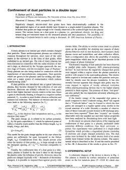 Confinement of dust particles in a double layer