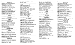 Monday Tuesday Wednesday Thursday