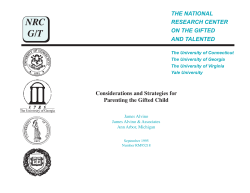 Considerations and Strategies for Parenting the Gifted Child