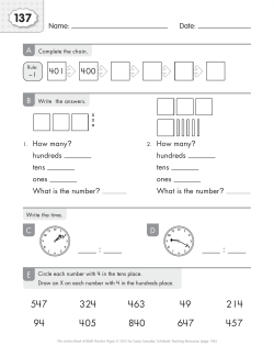 Name: Date: B A 1. How many? hundreds tens ones What is the