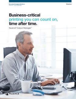Nuance Output Manager Brochure