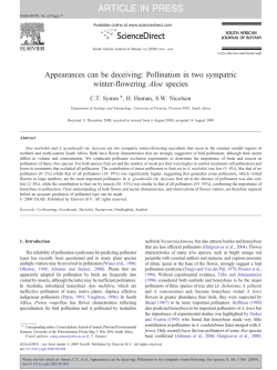 Appearances can be deceiving: Pollination in two