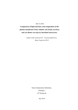 Comparison of lipid and fatty acid composition of the plasma