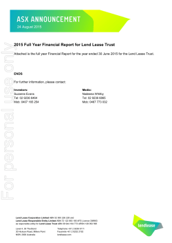 For personal use only