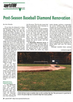 Post-Season Baseball Diamond Renovation