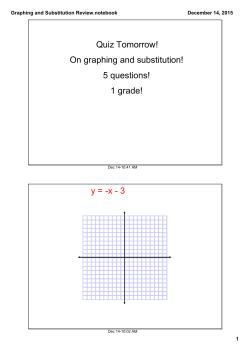 Graphing and Substitution Review.notebook