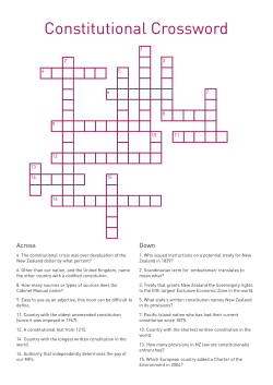 Constitutional Crossword