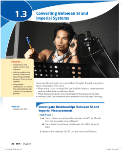 Converting Between SI and Imperial Systems
