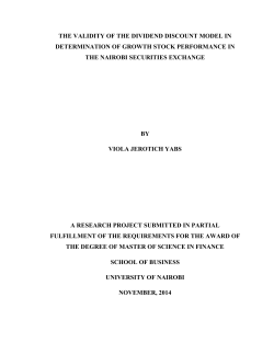 the validity of the dividend discount model in determination of growth