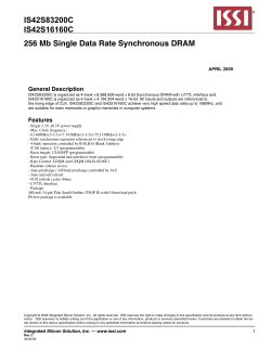 IS42S83200C IS42S16160C 256 Mb Single Data Rate