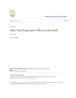 Black Voter Registration Efforts in the South