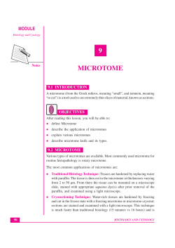 Lesson-9 Microtome