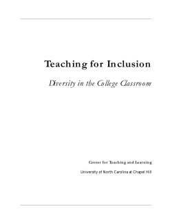 Teaching for Inclusion - UNC School of Social Work - UNC