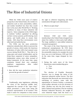 The Rise of Industrial Unions