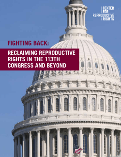 Fighting Back: Reclaiming Reproductive Rights in the 113th