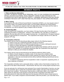member rights - Wood County Electric Cooperative