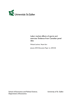 Labor market effects of sports and exercise: Evidence from