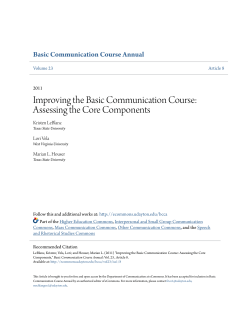 Improving the Basic Communication Course