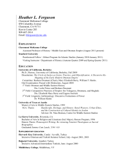 H Ferguson CV_2017 - Claremont McKenna College