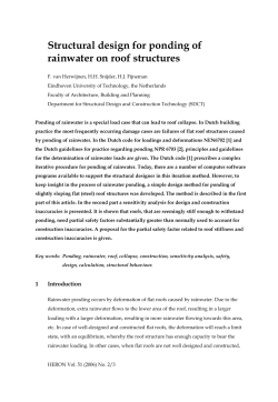Structural design for ponding of rainwater on roof