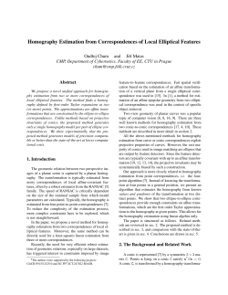 Homography Estimation from Correspondences of Local Elliptical
