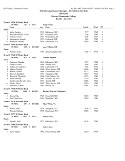 QW Timing - Maryland Senior Olympics