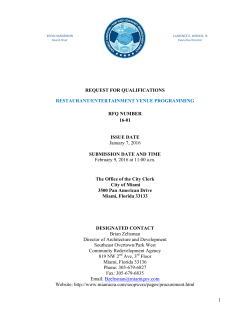 1 REQUEST FOR QUALIFICATIONS RESTAURANT