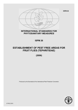establishment of pest free areas for fruit flies (tephritidae)