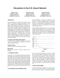 Disruptions in the U.S. Airport Network
