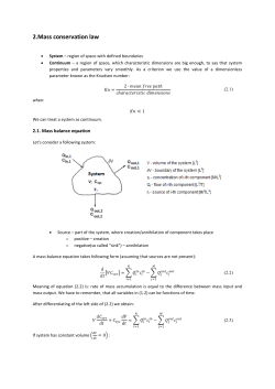 2.Mass conservation law