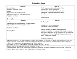 English IV Syllabus