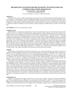microflow systems for mechanistic investigation of complex reaction