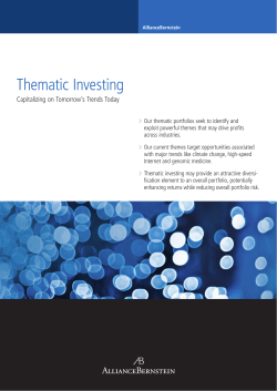 Thematic Investing - AllianceBernstein