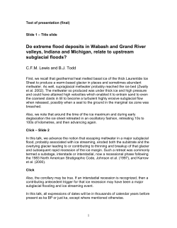 Do extreme flood deposits in Wabash and Grand River valleys