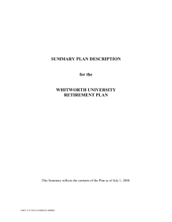 Summary Plan Description