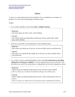 Colons - San Jose State University