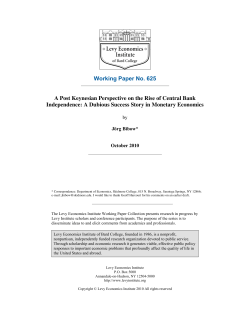 A Post Keynesian Perspective on the Rise of Central Bank